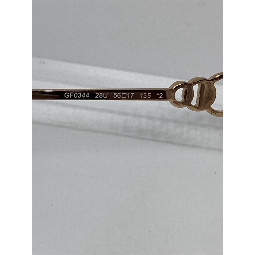 Guess GF0344 28U Aviator Pilot Sunglasses Rose Gold Lavender Lens 56-17-135 *2 - Picture 7 of 7